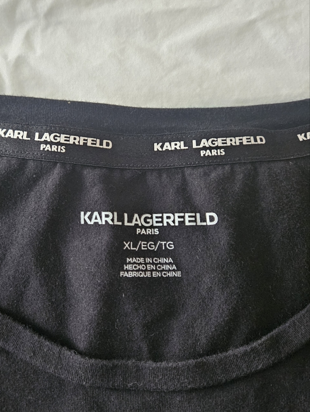 KARL LAGERFELD Karl & Choupette Sunglass Graphic Black Tee Shirt | SZ XL - Picture 7 of 9